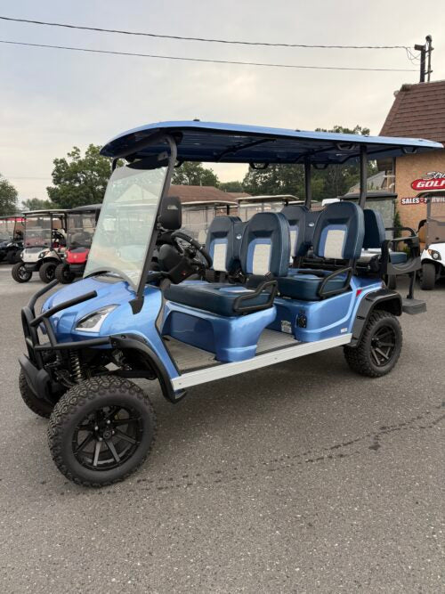 2021 Used Star Sirius 4+2L Blue Metallic 48 volt Low Speed Vehicle LSV street legal cart, premium options, 860 miles for Sale