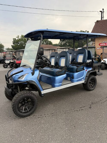 2021 Used Star Sirius 4+2L Blue Metallic 48 volt Low Speed Vehicle LSV street legal cart, premium options, 860 miles for Sale