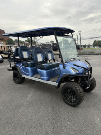 2021 Used Star Sirius 4+2L Blue Metallic 48 volt Low Speed Vehicle LSV street legal cart, premium options, 860 miles for Sale