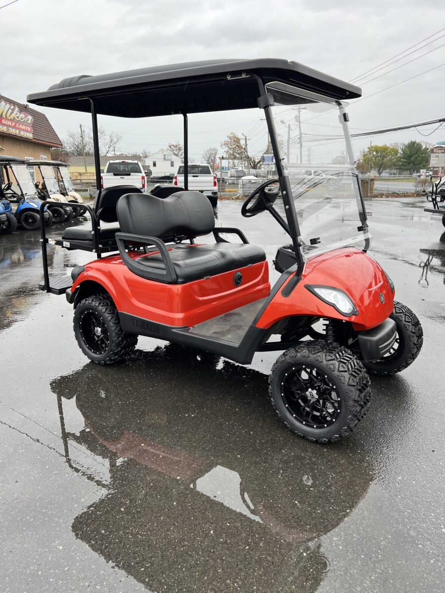 2016 Yamaha Drive 48 volt custom electric golf cart, 3″ lift, Inferno Burnt Orange Metallic For Sale