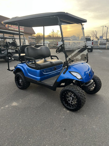 2016 Yamaha Drive 48 volt custom electric golf cart, 3″ lift, Electric Blue Metallic For Sale