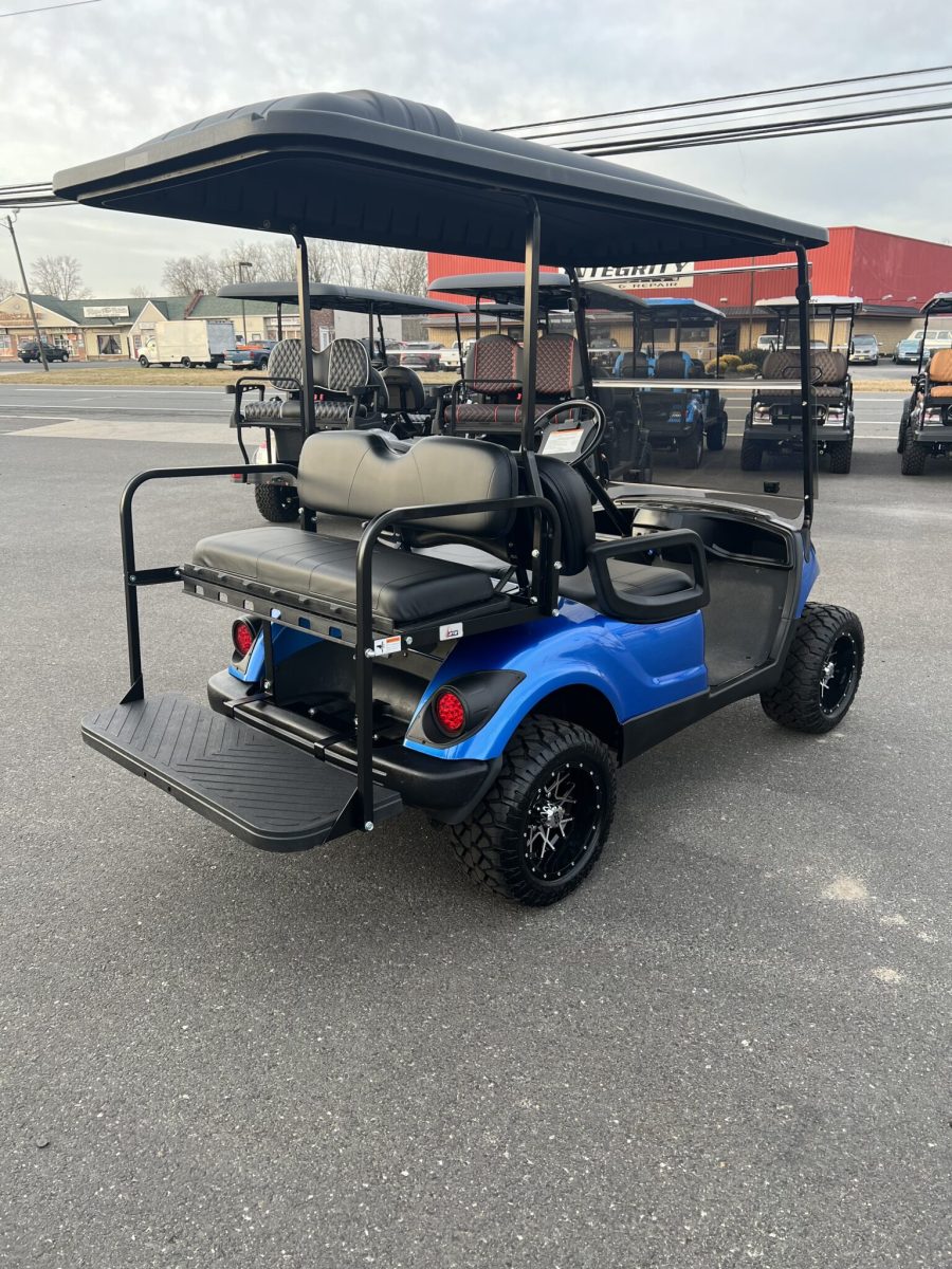 2016 Yamaha Drive 48 volt custom electric golf cart, 3″ lift, Electric Blue Metallic For Sale