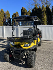 2022 Used Icon I60L Custom Yellow/Black 48 volt Lithium Low Speed Vehicle LSV street legal cart, LOADED For Sale